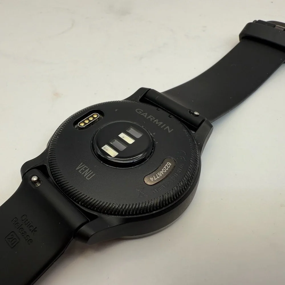 Garmin Venu GPS Smartwatch Black AMOLED Fitness‎ Watch Tested Working Charger